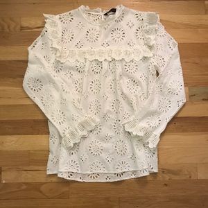 Zara eyelet blouse